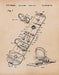 An image of a(n) Snowboard Patent Art Print Parchment.