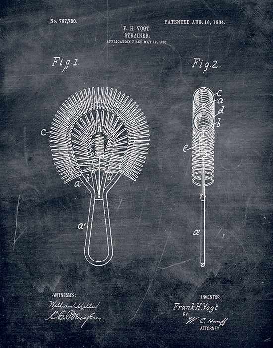 An image of a(n) Stainer Patent Art Print Chalkboard.