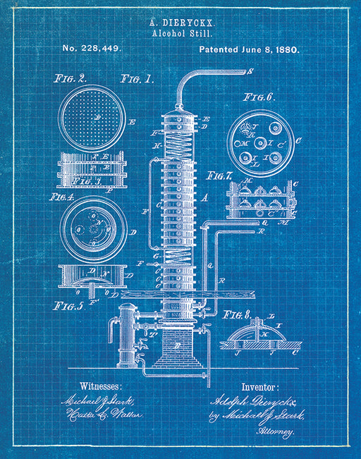 An image of a(n) Still Patent Art Print Blueprint.