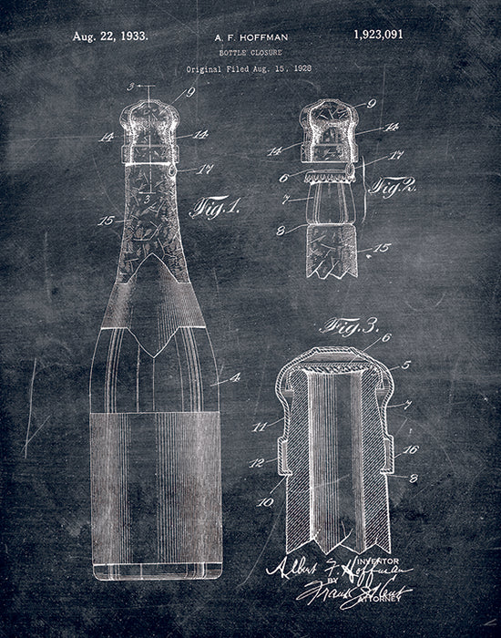 An image of a(n) Cork Patent Art Print Chalkboard.