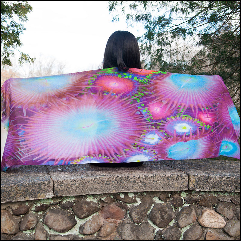 Anemone Print Silk Scarf