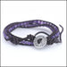 An image of a(n) Amethyst - Semi Precious Stones and Leather Wrap Bracelet.