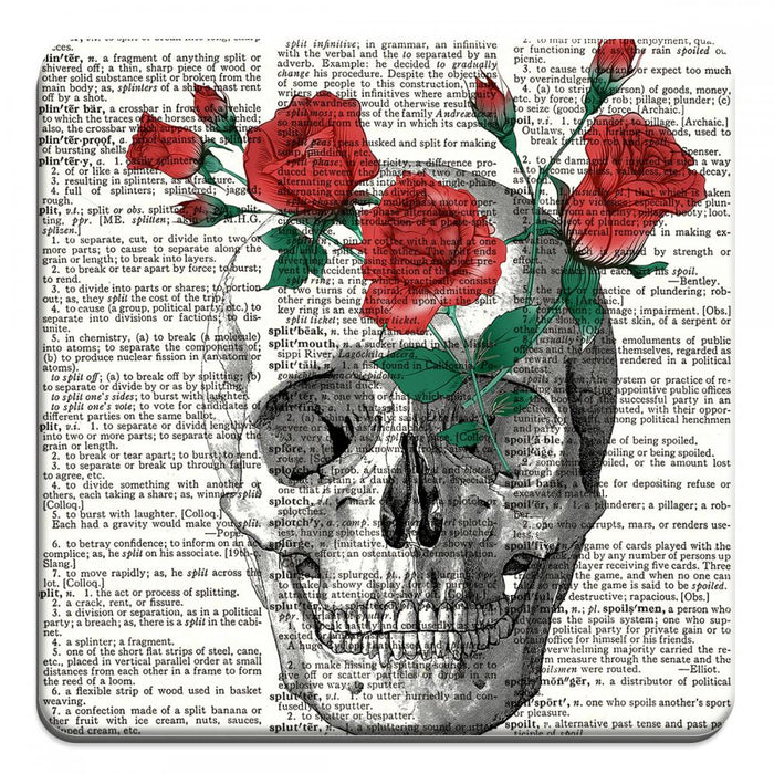 Skull with Roses - Novelty Coasters