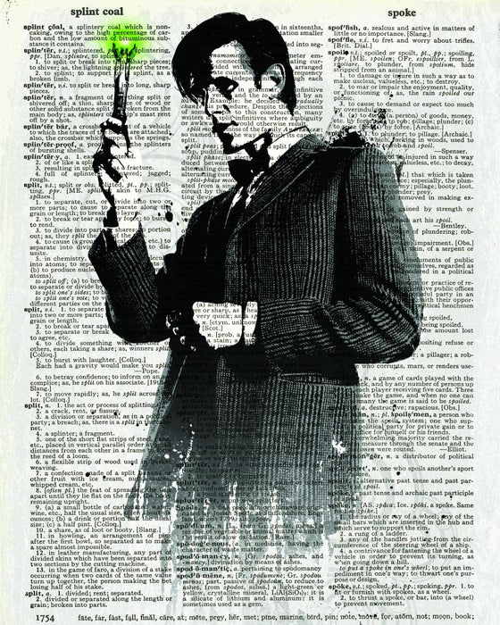 Dictionary Art Print Printed On Authentic Vintage Dictionary Book Page - 8 x 10.5 - Dr Who Doctor 11