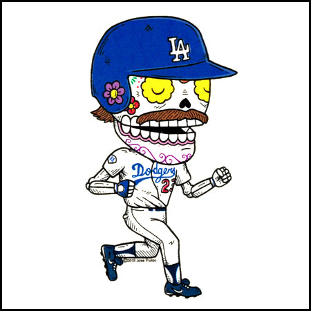LA Dodger Kirk Gibson - Day of the Dead Sticker