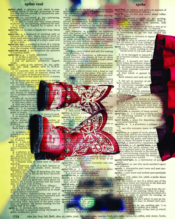 Dictionary Art Print Printed On Authentic Vintage Dictionary Book Page - 8 x 10.5 - Little Red Boots