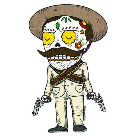 Pancho Villa - Day of the Dead Stickers