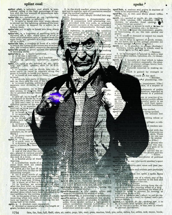 Dictionary Art Print Printed On Authentic Vintage Dictionary Book Page - 8 x 10.5 - Dr Who Doctor 1