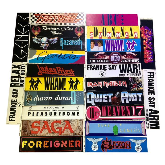 1980s Vintage Deadstock New Wave and Rock Bumper Stickers - Deadstock