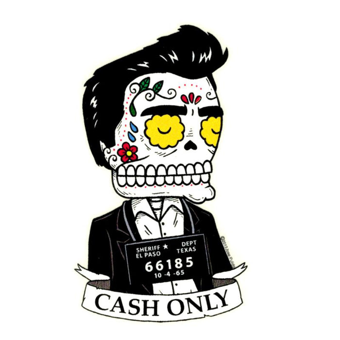 Cash Only - Day of the Dead Stickers