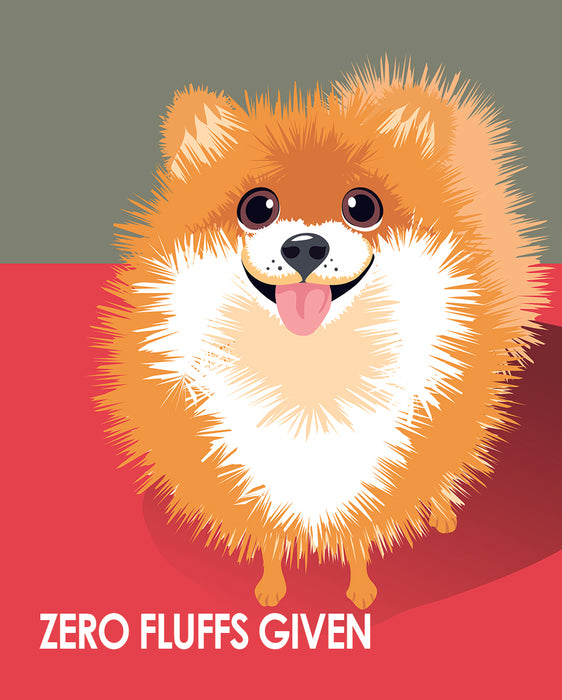 Zero Fluffs Given Pomeranian - Pop Art Prints