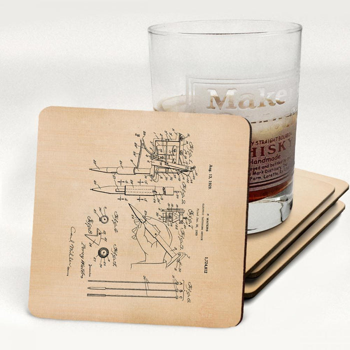 Electric Tattooing Machine 1929 - Novelty Coasters