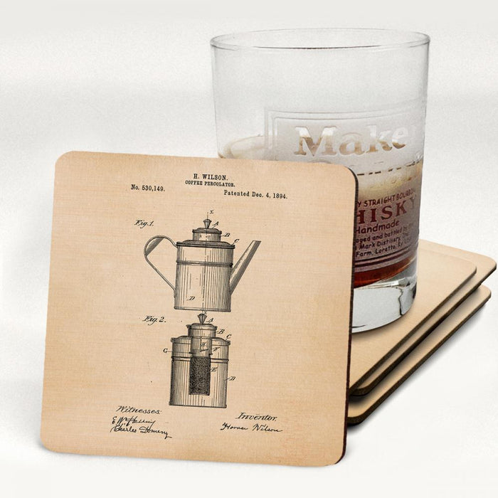 Coffee Percolator 1894 - Novelty Coasters